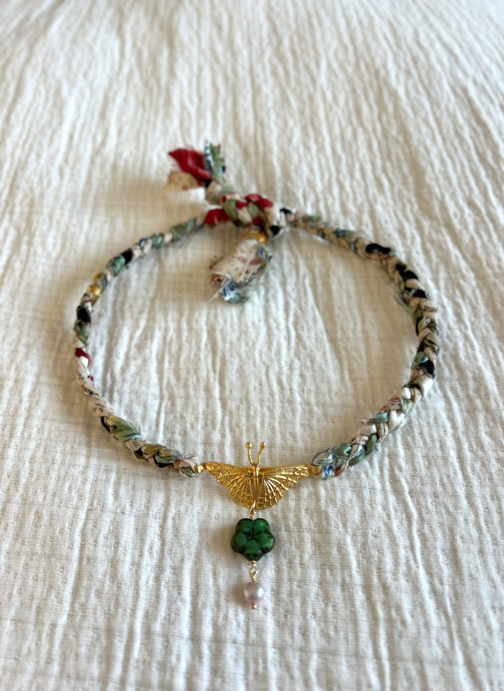 Butterfly Czech Pearl Choker