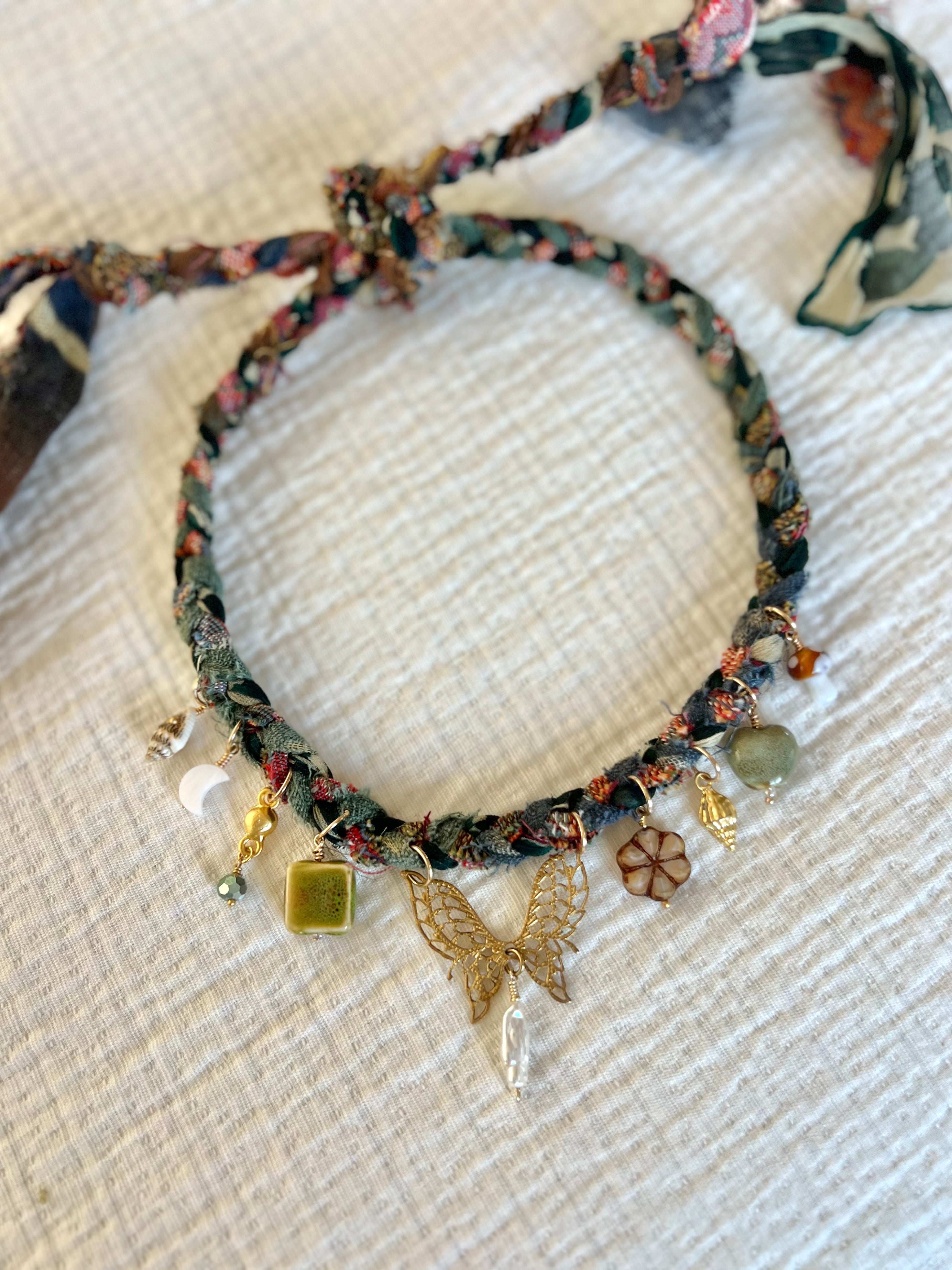 Butterfly Wing Trinket Necklace