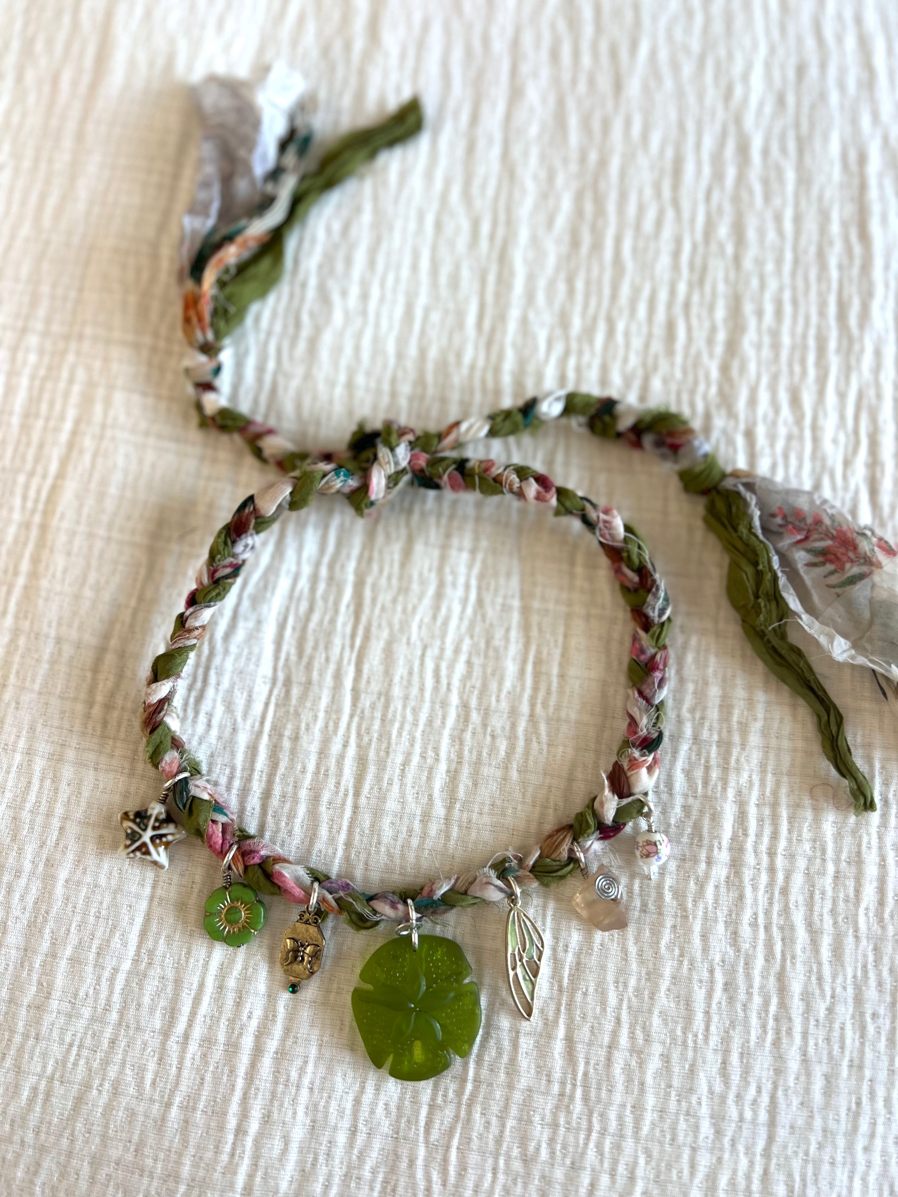 Green Seaglass Trinket Necklace