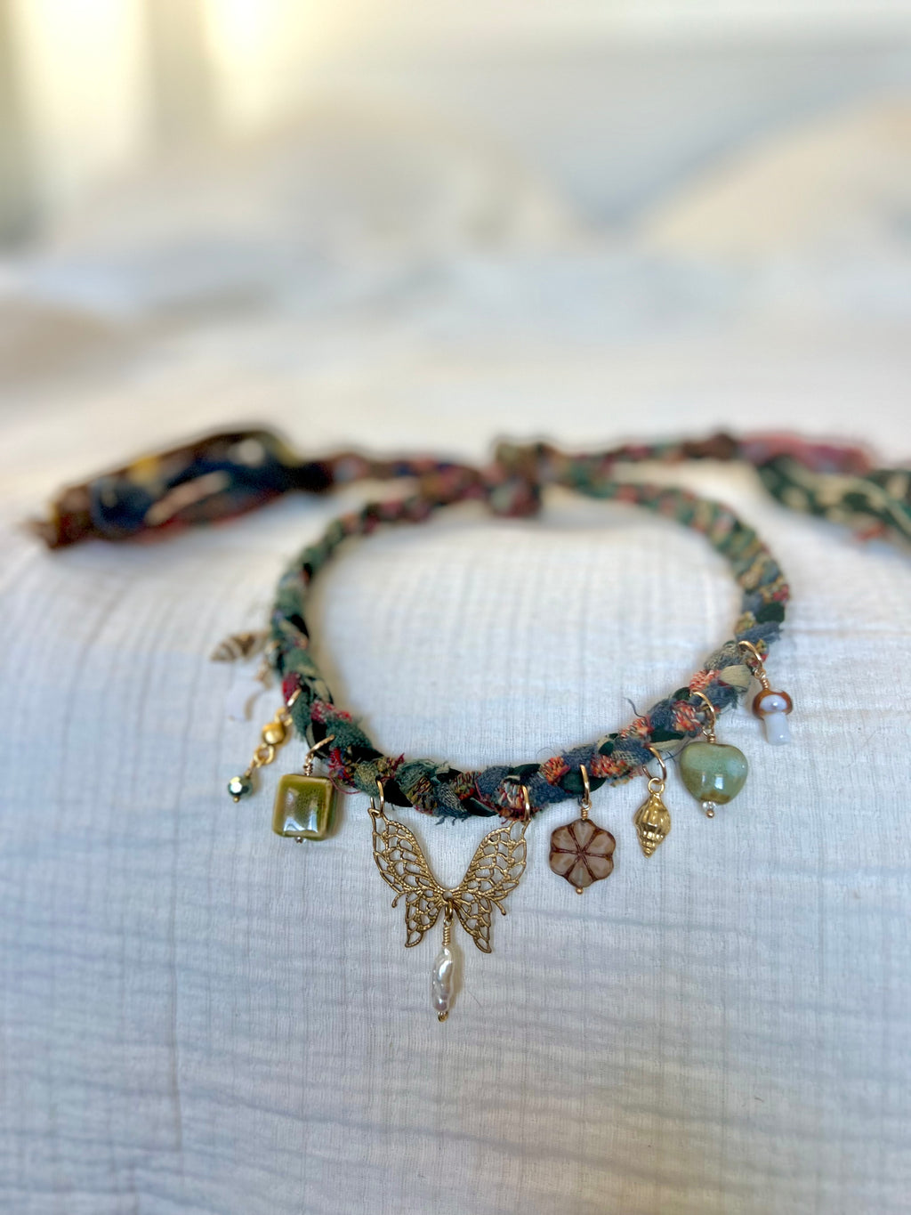 Butterfly Wing Trinket Necklace